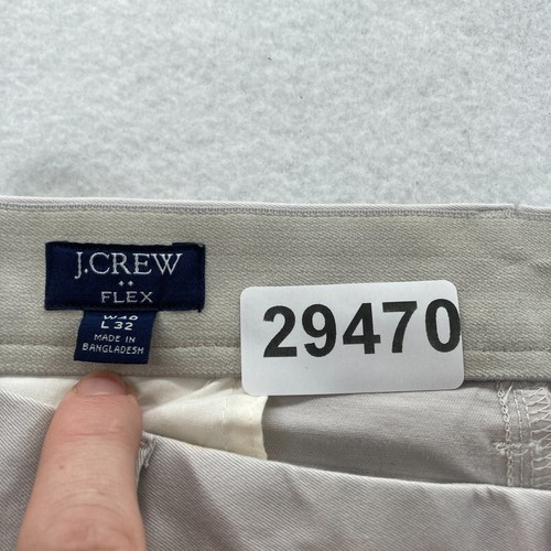 J.Crew True Temp 365 Chino Pants Mens 40x32 Slim Fit Stone Gray Stretch Preppy - Picture 6 of 15