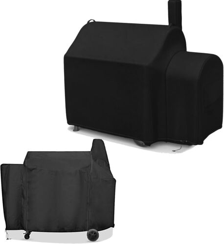 Grillabdeckung für Oklahoma Joe's Highland Reverse Flow Smoker, 69 Zoll, schwarz - Bild 8 von 8