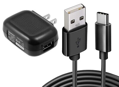 Home Wall Charger 6ft Long USB-C Cable Power Adapter USB-C Wire for Smartphones