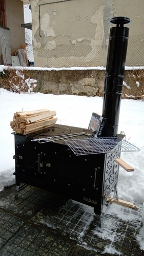 Outdoor Küchenofen Garten Kamin Gartenküche Pizzaofen Zeltofen Komplett-Set - Bild 3 von 13