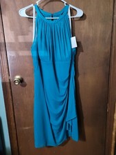 Davids Bridal Teal Green Chiffon Dress Womans Sz 16 Oasis