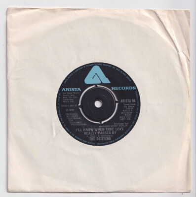 (AB639) The Drifters, I'll Know When True Love Really Passes By- 1976 - 7'' vinyl