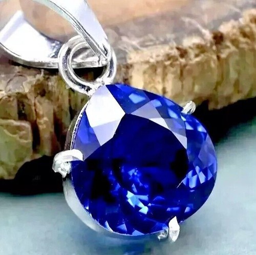 25+ Ct Blue Sapphire Heart Cut German Silver Loose Gemstone - Picture 2 of 4