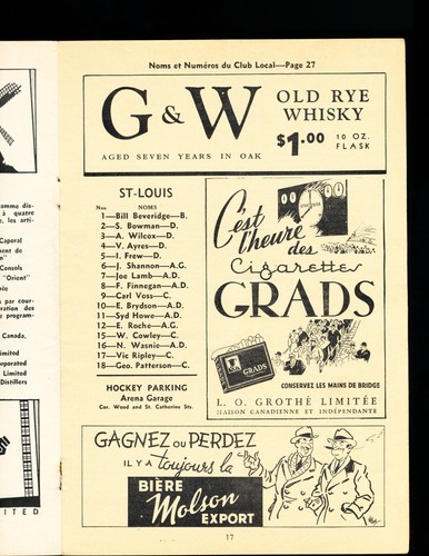 EX PLUS 12/15/1934 St. Louis Eagles @ Canadiens NHL Program - Picture 4 of 9