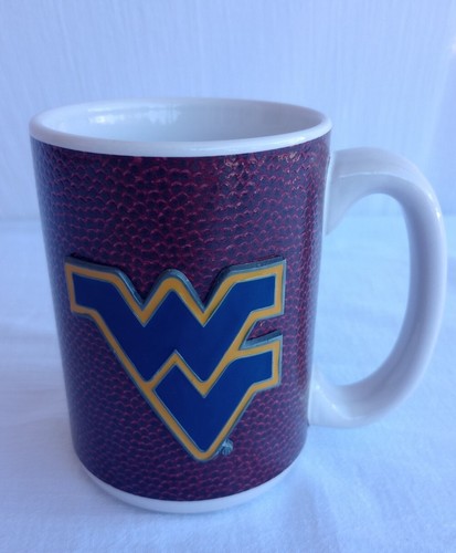 West Virginia Mountaineers Large Coffee Mug Cup WV Football Pigskin