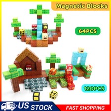 64/120PCS Magnetic Building Blocks Gift Set as Christmas gift for Age 3 