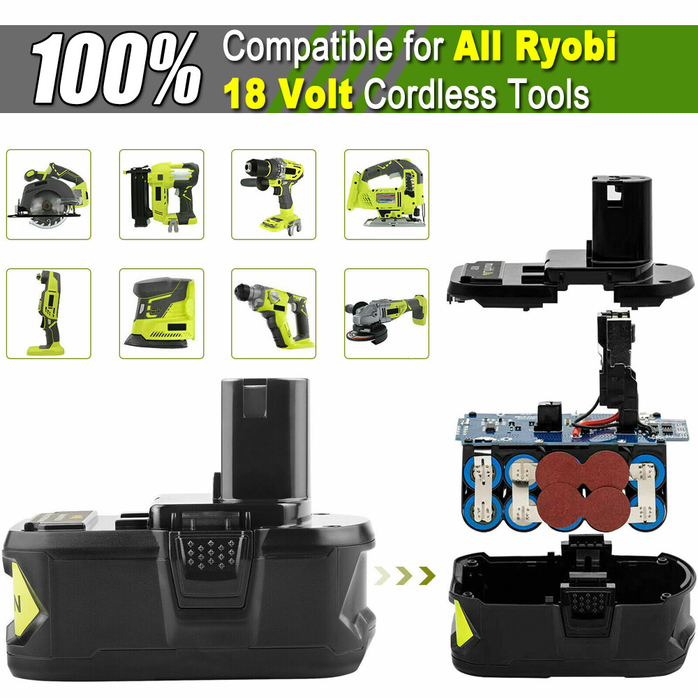 Batterie 3Ah Per Ryobi ONE+ 18V: Li-ion Batteria Compatibile P108 - Foto 10