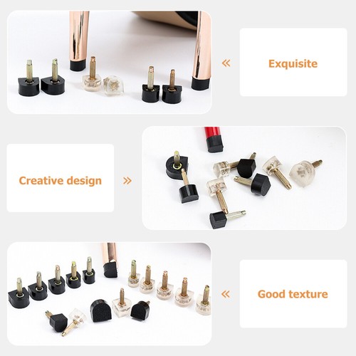 6 Pairs High Heels Replacement Tips Anti-skid Shoes Protection Spikes (Black) - 第 6/12 張圖片