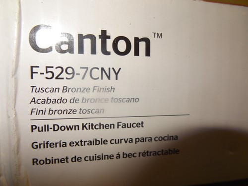  Grifo de cocina rociador extraíble Pfister F-529-7CNY Toscano Bronce Cantón 1 manija - Imagen 9 de 11