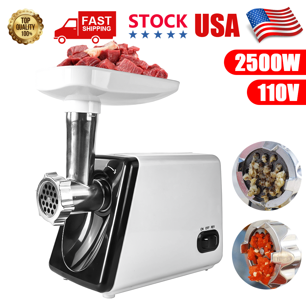 2500W Electric Commercial Meat Grinder Heavy Duty Sausage Maker Mincer Stuffer