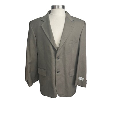 Tassio Di Biella Primo Grey Green Sports Coat Suit Jacket Sz 44S 100% Wool NWT