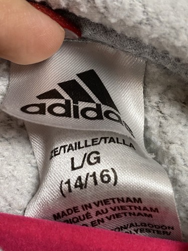 Adidas Youth Gray Big Boys Fade Print Hoodie Sweatshirt Size L 14/16 - Picture 6 of 7