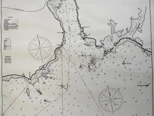 New London 1901 Connecticut Eldridge scarce detailed coastal nautical survey map