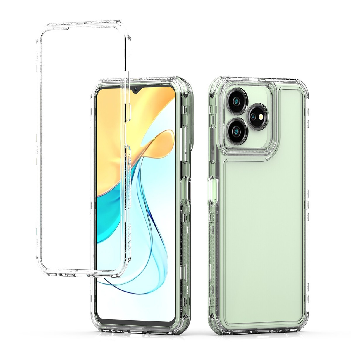 For ZTE Blade V50 Design 4G, Shockproof Hybrid Acrylic Transparent Case  Cover