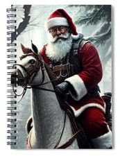 Santa Spiral Notebook Blank Notebook Lined Journal 8 X 6 Notebook