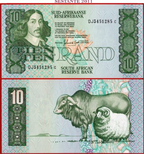 SOUTH AFRICA 10 RAND nd 1985 P 120d UNC free shipping from 100$ - Foto 1 di 3