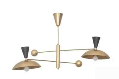 Mid Century Pendant Light Modern Raw Brass Light Fixture Modern Chandelier Lamp