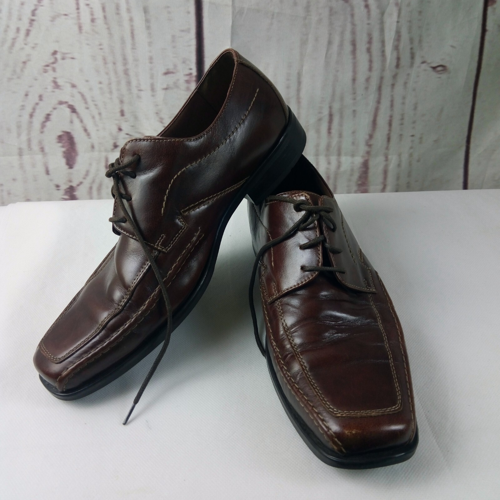 SAOLA Scarpe eleganti Oxford stringate Johnston & Murphy da uomo in pelle marrone taglia 11 5 M