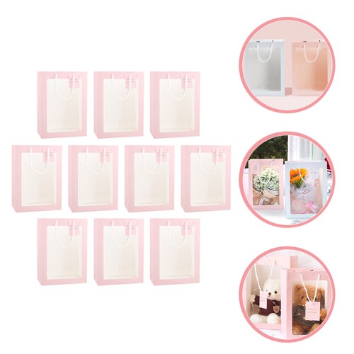 10 Pcs Gift Bag Bride Valentine's Day Packaging Bags Single Bouquet