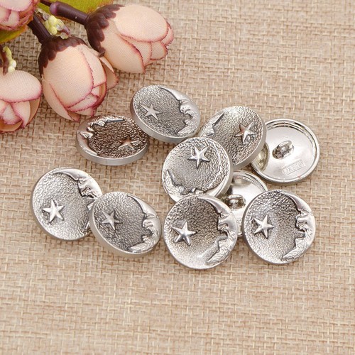 Vintage Metal Buttons Shank Snap Fastener Sunflower Star Sewing Craft DIY - Picture 9 of 70