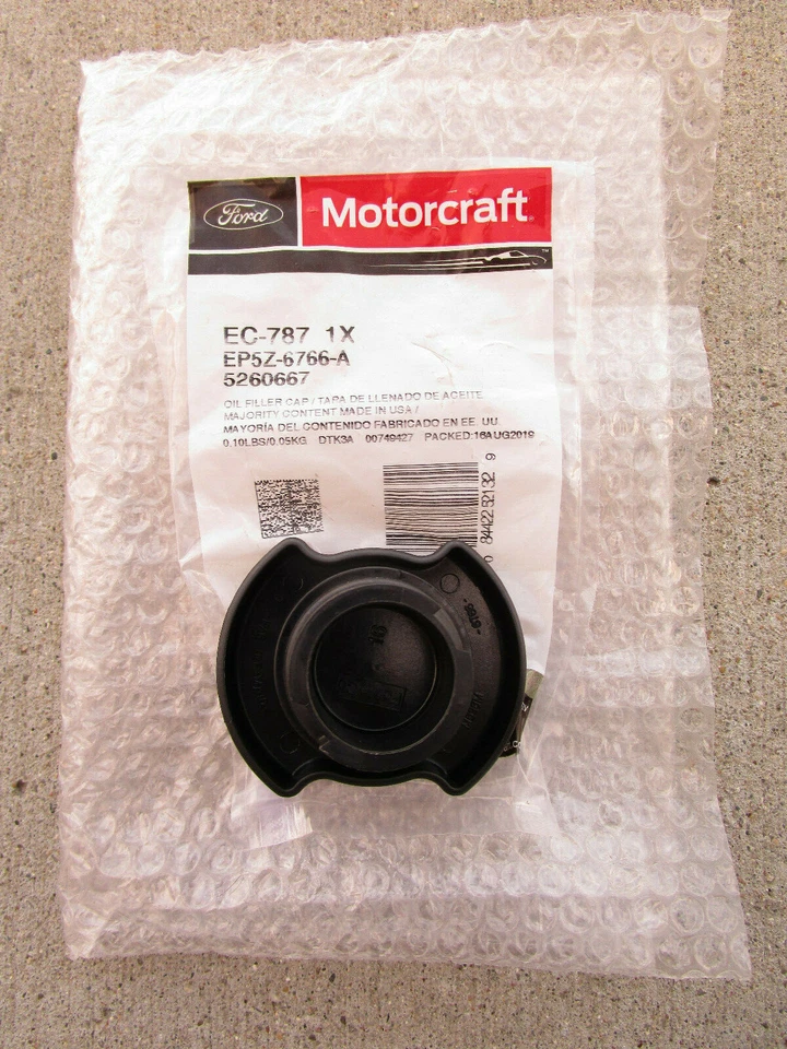TAPA DE LLENADO DE ACEITE DE MOTOR FORD EP5Z-6766-A EP5Z6766A MOTORCRAFT EC-787 EC787 OEM NUEVO Foto 2 de 4