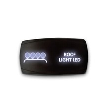 ROOF LIGHT LED - Horizontal LED Rocker Switch 5 Pin Dual Light 20A 12V ON / OFF