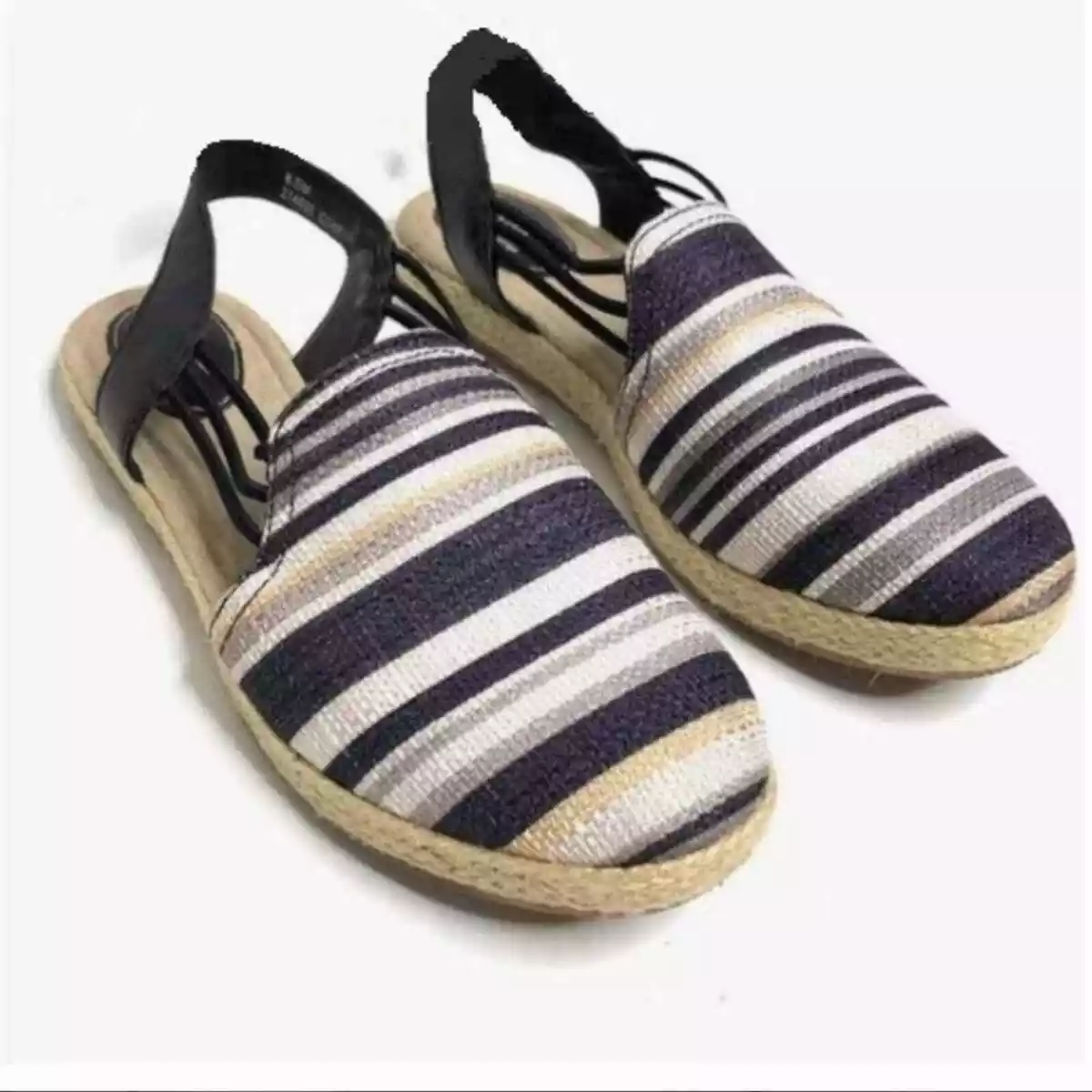 boc Cynthia Striped Fabric Slingback Espadrilles eBay