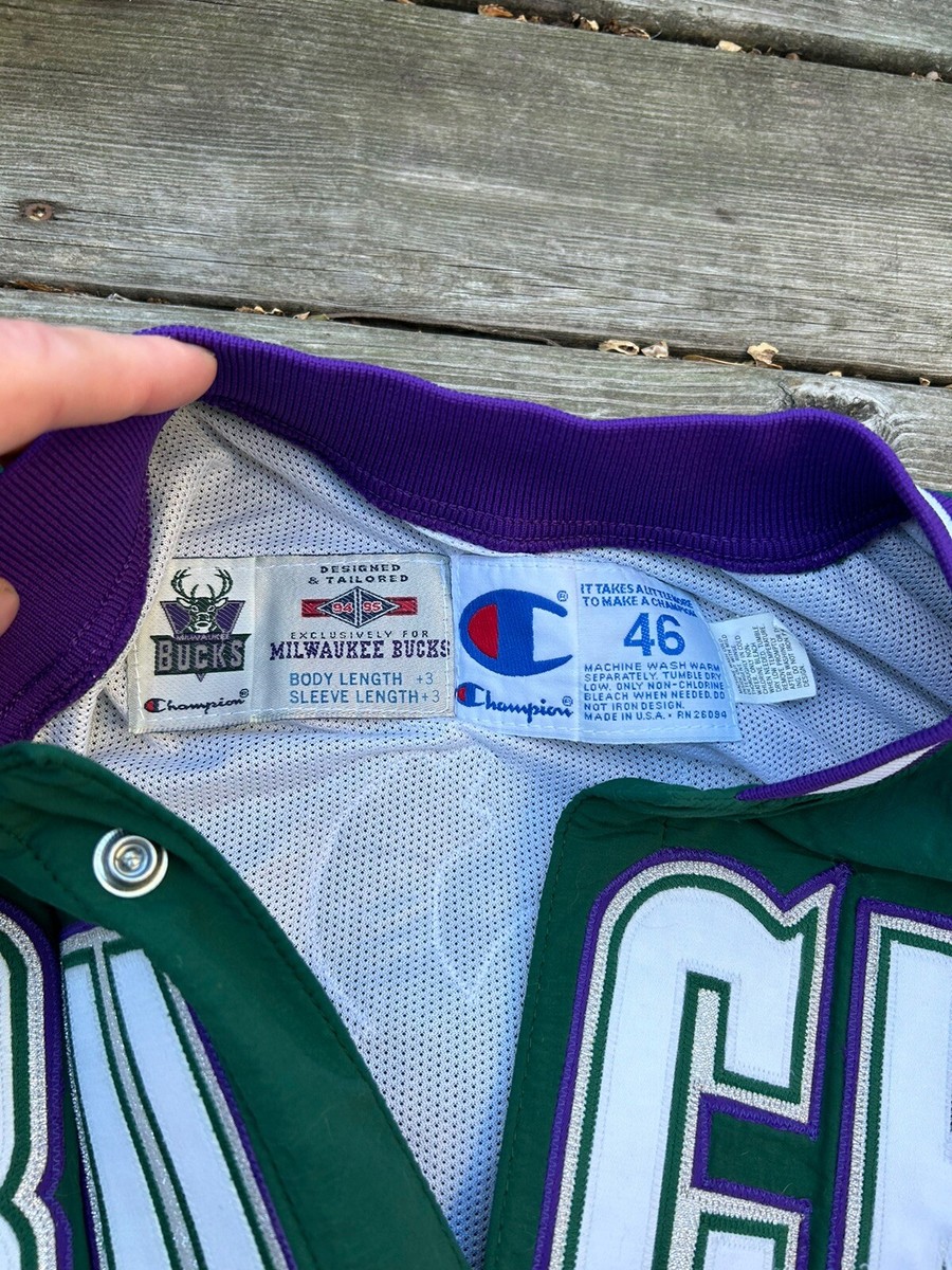 Vintage 90s Milwaukee Bucks NBA Team Issue Authentic Warm Up