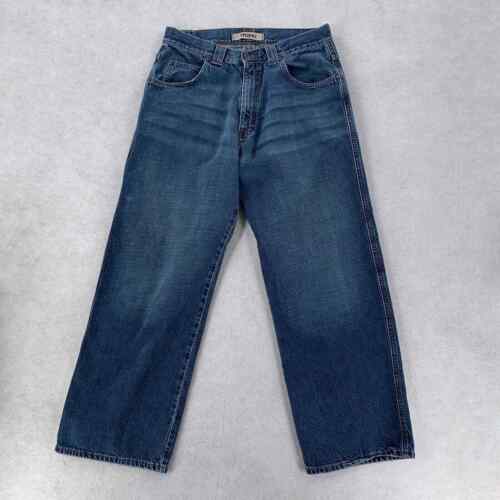 Mavi Jeans Max 170 Mid Rise Wide Leg Mens Medium Wash Jeans Denim 33X30