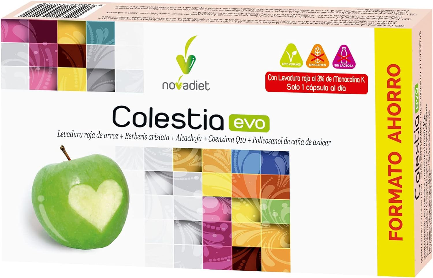 Pastillas Colesterol COLESTIA EVO, Arroz fermentado levadura roja, Alcachofa...