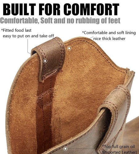 Sureway Grey Antiquity Full Grain Leather Boots US Men’s 10.5 New With Box - Picture 3 of 14