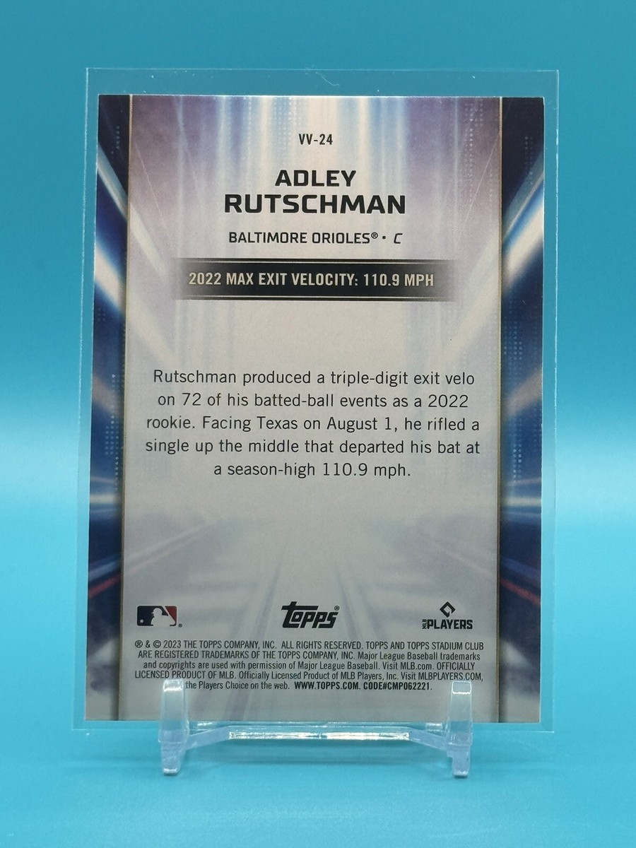2023 Topps Stadium Club Adley Rutschman RC Virtuosos of Velocity