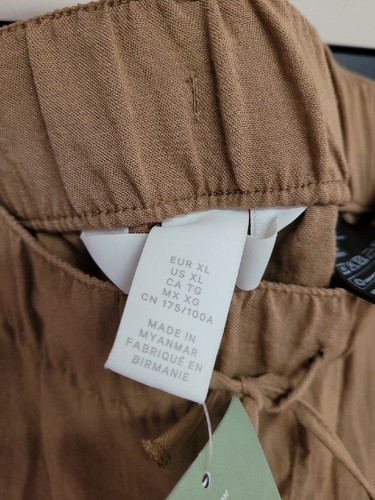 NWT H&M Women's Pants Pull On Elastic Waist Pockets High Rise Drawstring.Size XL - Picture 12 of 13