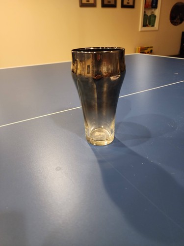 Coca-Cola Silver Flash Glass w/ Glitter Logo - Picture 2 of 2