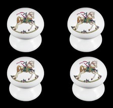 White Porcelain Cupboard Wardrobe Knob Rockin...