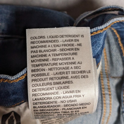 Jeans Levis uomo 32x30 blu 505 dritto lavaggio medio denim elasticizzato classico western - Foto 12 di 15