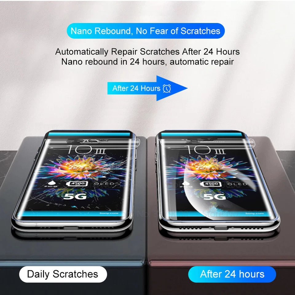 Película protectora de pantalla cubierta completa curvada hidrogel suave para Sony Xperia 10 IV 1 5 Foto 4 de 4
