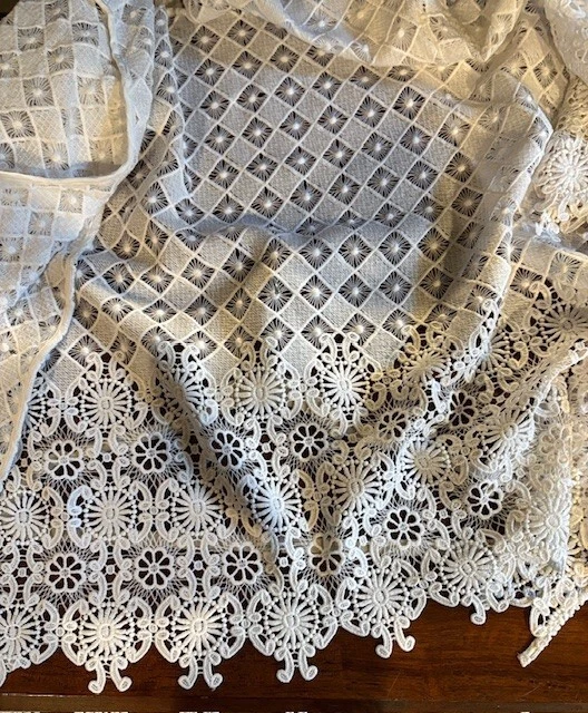 Cárdigan Largo Catherines Blanco Encaje 2X Floral Frente Abierto Boho Plus Talla Cápsula Foto 4 de 4