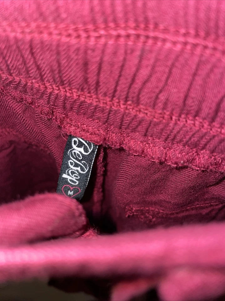 Pantalones Cortos Informales Bebop Para Mujer Talla Mediana Rojo Cremallera Mosca Cordón Bolsillos Atletismo Foto 2 de 4