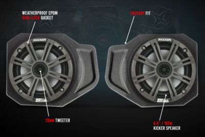SSV Works 6.5'' Front Unloaded Speaker Pods For Polaris Ranger XP 1000 2018-22