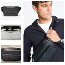 Michael Kors Cooper   MK Signature Leather  PVC Utility Belt Bag, Fanny pack