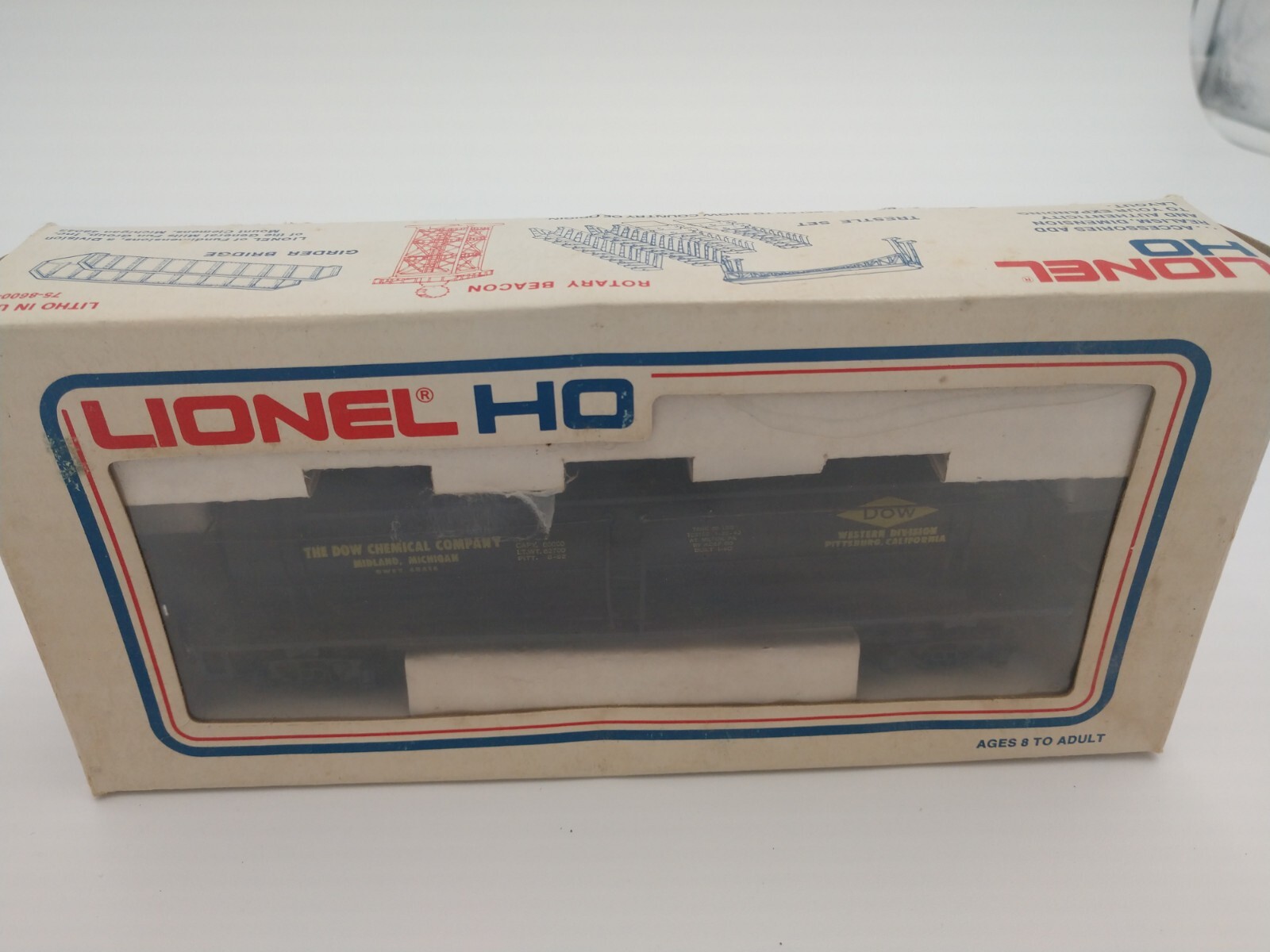 Vintage Lionel HO scale (1976) Burlington Northern train 7 piece set