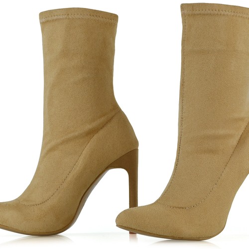 Botas de fiesta elásticas con calcetín elástico para mujer - Imagen 23 de 25