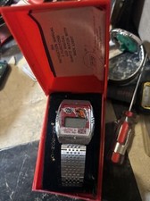 New Old Stock Dukes Of Hazzard untested Lcd Watch W/ Factory Sticker mint In Box
