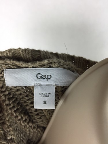 Women's Gap Beige Knitted Short Zip-up Jacket Size Small - Picture 3 of 5