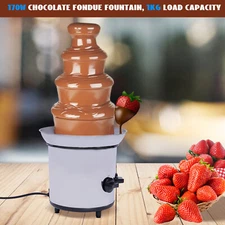 4 Tiers Commercial Stainless Steel Chocolate Fondue Waterfall Fountain Maker