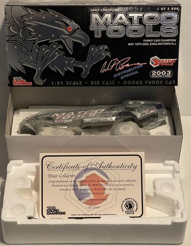 2003 WHIT BAZEMORE MATCO DISTRIBUTOR SPECIAL DODGE STRATUS NHRA 1:24 FUNNY CAR