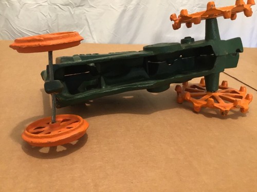 Vintage John Deere Heavy Cast Iron Tractor Toy Green READ - Picture 15 of 18