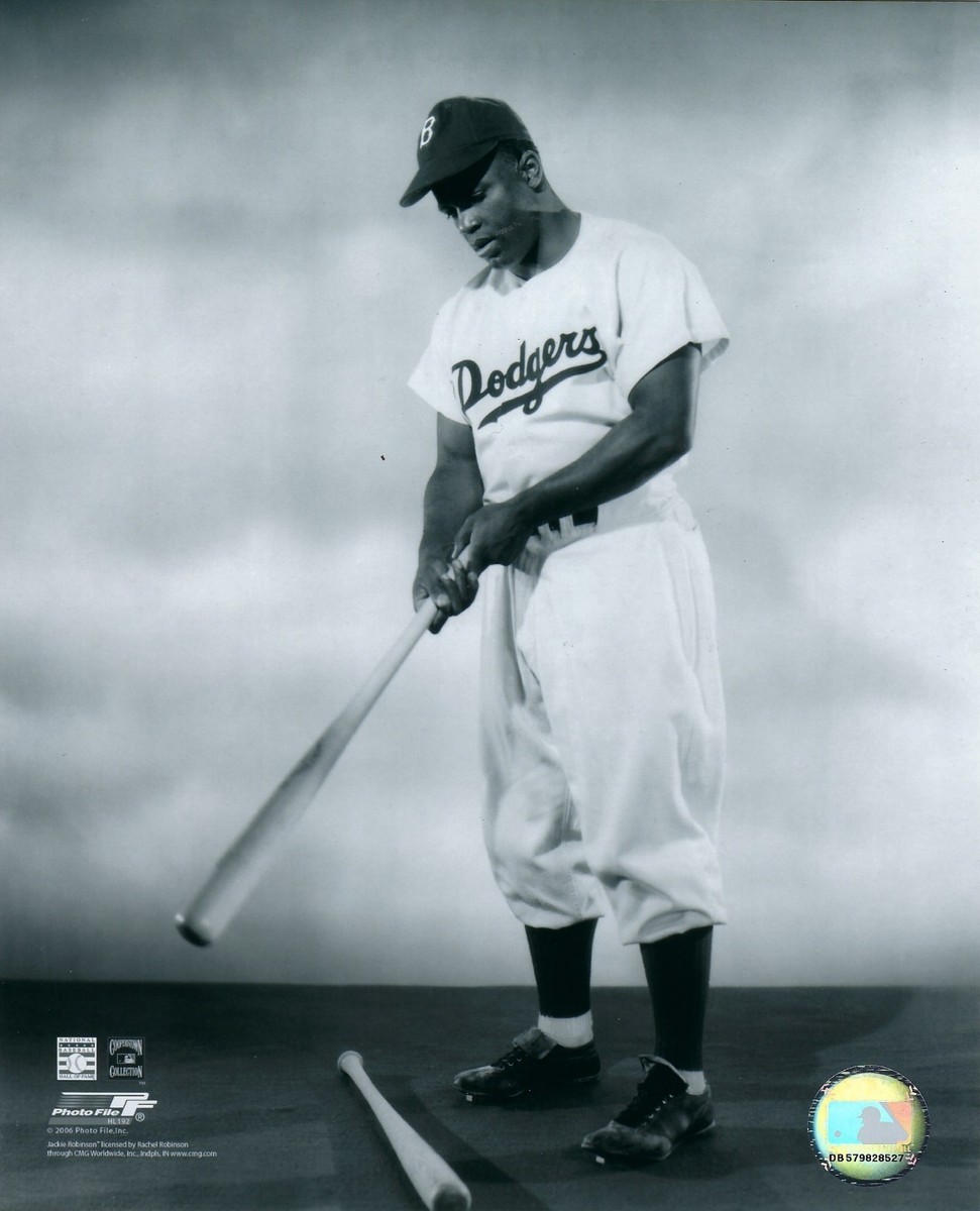 JACKIE ROBINSON 8X10 PHOTO BROOKLYN DODGERS BASEBALL PICTURE WITH