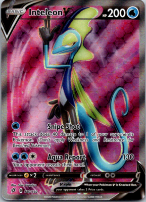 Inteleon V Full Art 180/192 Ultra Rare Rebel Clash Pokemon TCG | eBay